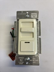 LEVITON 1P106-LAW ALMOND SLIDE DIMMER PRE-SET ON/OFF 600W 120VAC LIGHT SWTICH