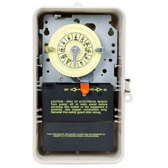 Intermatic T104P3 Mechanical Time Switch – Double Pole, Single Throw, Cream