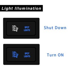 Blue Led Push Switch Spot Lights ON OFF 12V For Toyota Prado LandCruiser 80 79