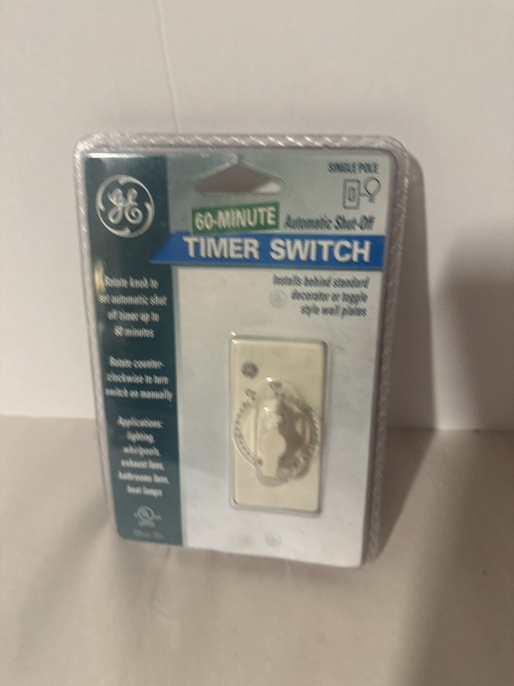 NOS GE GENERAL ELECTRIC 60-MINUTE COUNTDOWN WALL TIMER SWITCH! SINGLE POLE/15A