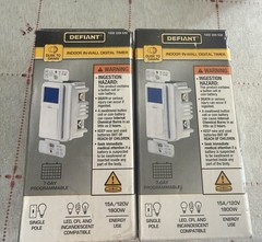 Defiant 7-Day Programmable Digital In-Wall Timer Wall Switch 15A 120V 32648