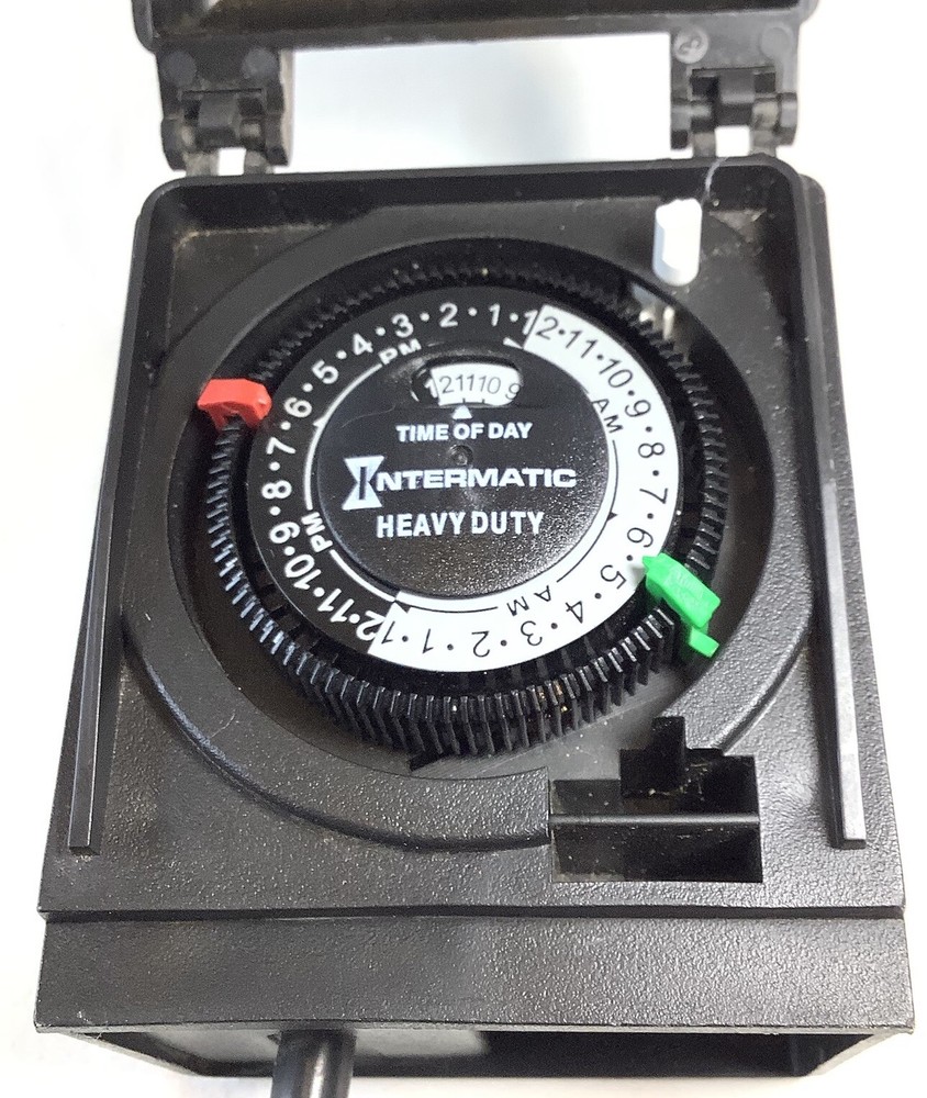 Intermatic Outdoor Timer HB35R 24 Hour Automatic 10A 1200W 120V Grounded Plug