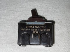 Eagle Vintage Brown 15A 3-Way Toggle Wall Light Switch Mid Century Modern 1950’s