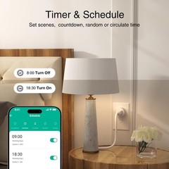 Plug, WiFi Plugs Work with Alexa and Google Home, Outlet Timer with APP Remot…