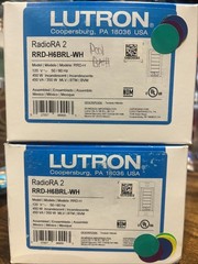 Lutron RadioRA2 RRD-H6BRL-WH Hybrid Keypad Dimmer 120V White Engraving