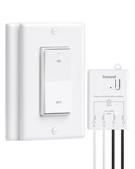 3 Way Wireless Light Switch and Receiver Kit, Decorator Rocker Wall Switch, 2…