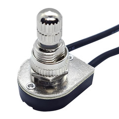ZE-106M E89885 Rotary Lamp Switch Replacement Repair Kit On Off with Nickel Plat