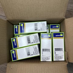 10 Leviton 20 Amp, 120 Volt, Decora Plus Rocker Pilot Light, Illuminated On, Req