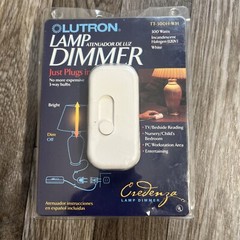 Lutron White Lamp Dimmer TT-300NLH-WH For Incandescent & Halogen Bulbs Only- NEW