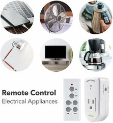 BN-LINK Wireless Remote Control Socket Electrical Outlet Switch Automation White