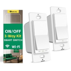 3 Way Smart Switch 2.4G WiFi 100-240VAC 15A – 1 Master 1 Add-on for Smart Life