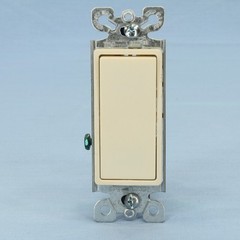 Cooper Light Almond On/Off Single Pole Decorator Rocker Light Switch 15A 6501LA