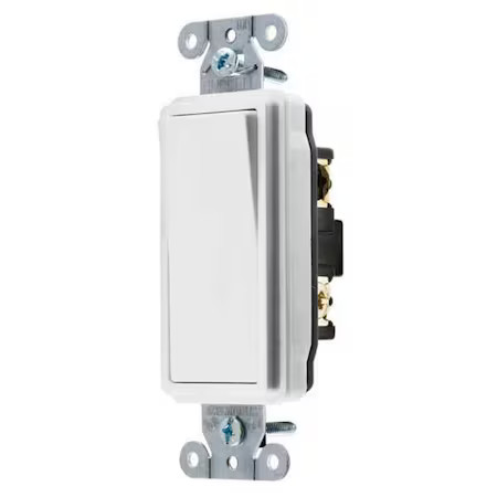 Hubbell Wiring Device-Kellems Ds315w Wall Switch, 3-Way, 120/277V, 15A, Wht,