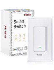 Smart Light Switch, Single Pole Wifi Smart Switch, Works with Alexa and Google H