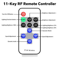 11key RF Mini Wireless Remote Controller DC5-24V for 3528 5050, RF Dimmer for…