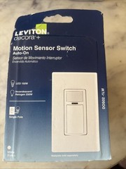 Leviton Decora DOS02-1LW Motion Sensor ILB LED CFL Switch Auto-On White D9