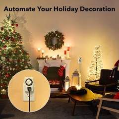 24-Hour Mini Mechanical Outlet Timer, 3-Prong, 4-Pack for Effortless Automation