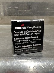 Eaton DFS15P-B FAN CONTROL DECORATOR SP/3WAY 3SPD 1.5A PRE-SET BR Nos Surplus