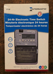 Intermatic DT104 2-Circuit 20 Amp 24 Hour Indoor Surface Mount Timer