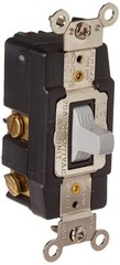 Industrial Grade 20A Toggle Switch, Center Off, Gray