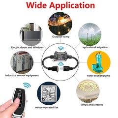 AC110V Waterproof Wireless Remote Control Power Switch with 164ft Long Range New