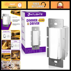 60W LED Driver & Dimmer Switch 120V AC to 12V DC for 12V Strip Lights, UL Listed