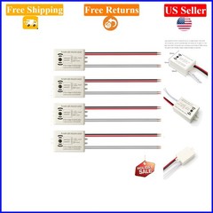 4Pcs LED Sound & Light Control Switch 220V, Voice Activated, White
