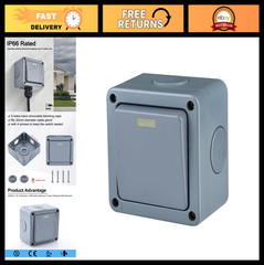 Weatherproof Outdoor Light Switch, 10A 110-250V, IP66 Rated, 2-Way SPDT Switch