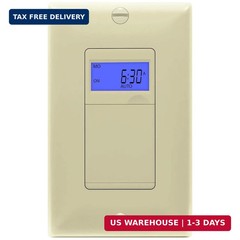 Enerlites 7 Days Digital in-Wall Programmable Timer Switch for Lights, Fans, and