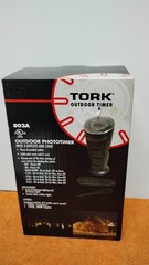 Tork Outdoor Timer 803A 24-Hour Outdoor Phototimer w/ 3 outlets and Stake.