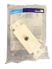 Leviton 40681-W Decora Coax Cable Jack F-Connector Insert, White