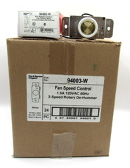 P&S 94003-W Fan Speed Control Rotary 3-Speed 1.5A White Box of 24