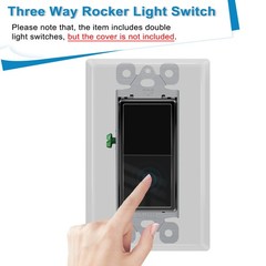 30PK Black Decorator 3 Way Rocker Switch 15A 120/277V UL Certified Single Pole