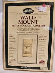 Hunter Wall Mount Quiet Fan Light Control 3 Fan Speed 3 Light 26491-A New Sealed