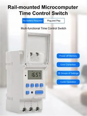 Timer Switch AHC15A DIN Rail Programmable 220V LCD Digital Time Relay for Light