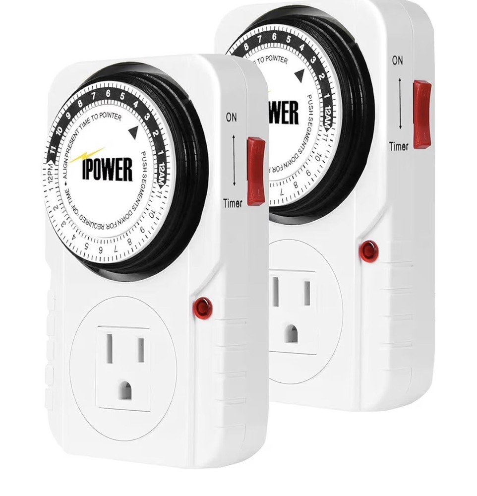 iPower 24 Hour Plug-in Mechanical Timer NEW