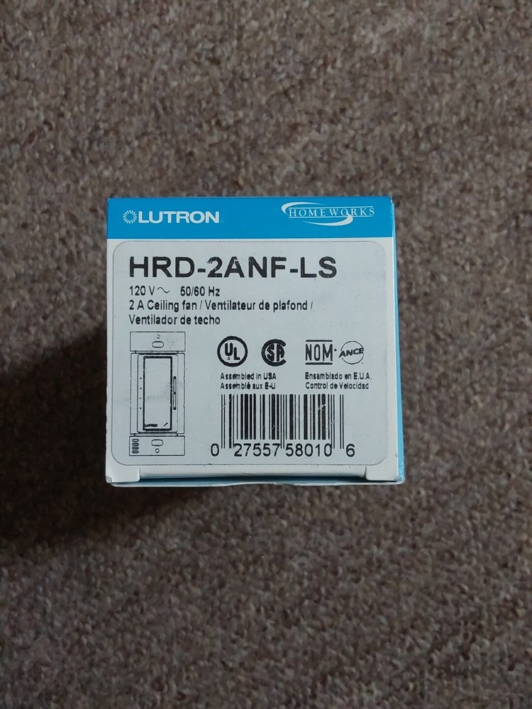 1 PC Lutron HRD-2ANF-WH – Fan Speed Control – COLOR: LIMESTONE