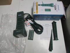 DEWENWILS Outdoor Power Stake Timer Remote Control, 6 Outlets, 6ft cord