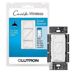 Lutron Caseta Smart Lighting Dimmer Switch Wall Ceiling Lights PD-6WCL – White