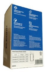 ELEGRP Slide Dimmer Rocker Switch 300W Dimmable LED / CFL DM19-WH, NEW, 600W