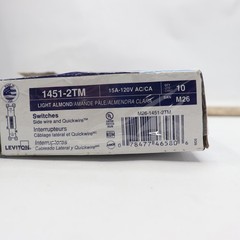 (10-Pk) Leviton Switch Toggle M26 15A-120V AC/CA 1451-2TM