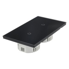Black Smart Home Touch Switch Voice & Remote Control Easy Installation