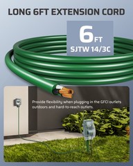 DEWENWILS Heavy Duty Outdoor Timer 6-Outlet Mechanical 1800W for Holiday Lights
