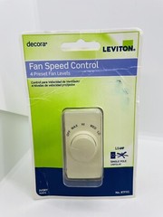 Leviton R23-RTF01-12A 1.5A 120V Ivory Single-Pole Rotary Fan Speed Control NEW