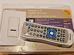 Lutron Maestro IR Digital Dimmer MIR-600URHW-WH Philips Universal Remote