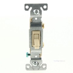 Eaton 1301-7V Ivory Quiet Toggle Wall Light Switch Single Pole 15A 120V Bulk