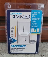 NEW SEALED Lutron Dimmer S603PH-WH White Skylark 3-Way 600 Watts On/Off Switch