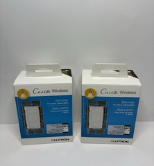 (2) Lutron PD-6WCL-WH Wireless In-Wall Smart Dimmer Switch – White NEW