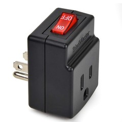 BindmMaster 3 Prong Grounded Single Port Power Adapter with Red Light Indicat…