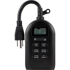 MY TOUCH SMART Simple Set Plug-In Dual Digital Outdoor Timer w/2 Grounded Outlet